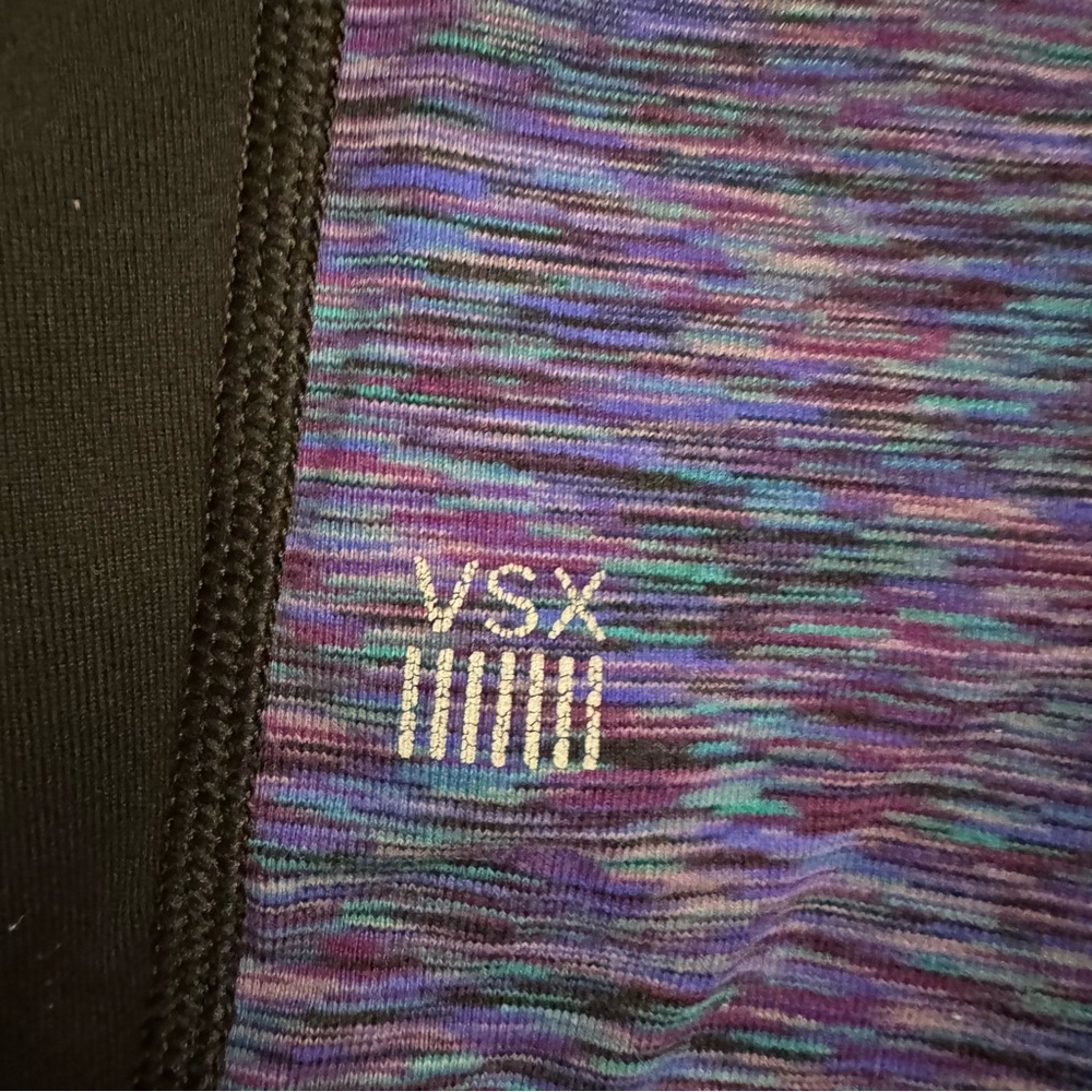 Victoria’s Secret Sport Black Front Purple Back Leggings Size Small - Picture 8 of 9